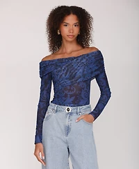 Avec Les Filles Women's Off-The-Shoulder Bodysuit Top