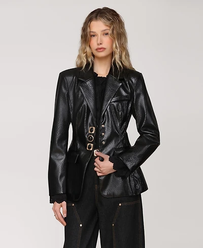 Avec Les Filles Women's Long Sleeve Hourglass Blazer