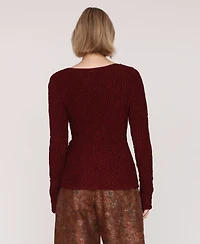 Avec Les Filles Women's Scoop Neck Cardigan