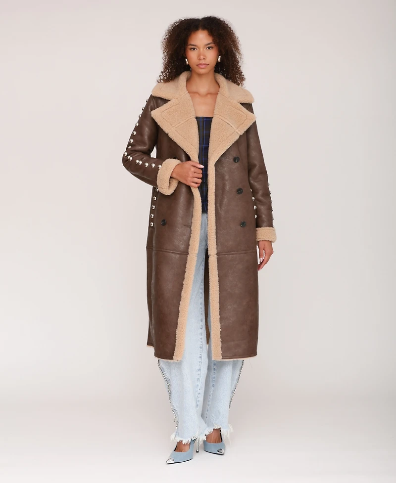 Avec Les Filles Women's Spread Collar Coat