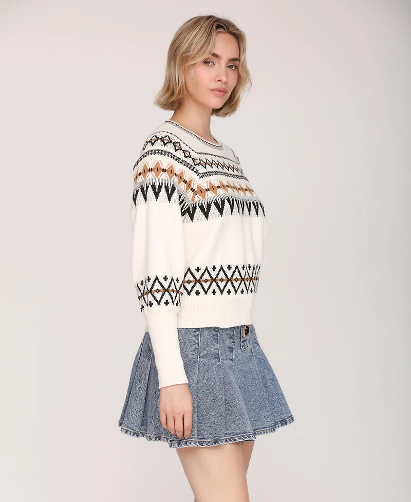 Avec Les Filles Women's Balloon Sleeves Sweater