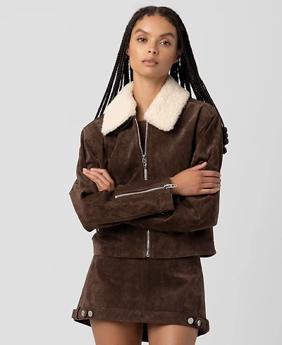 Blank Nyc Women's Sherpa Collar Jacket