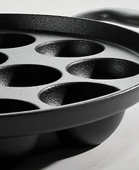 Tramontina Utsava Pre-Seasoned Cast Iron Paniyarakkal with Lid