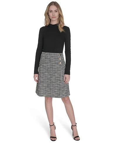 Eliza J Petite Mock Neck Dress