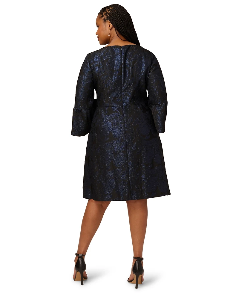 Adrianna Papell Plus A-Line Jacquard Dress