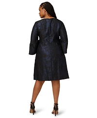 Adrianna Papell Plus A-Line Jacquard Dress