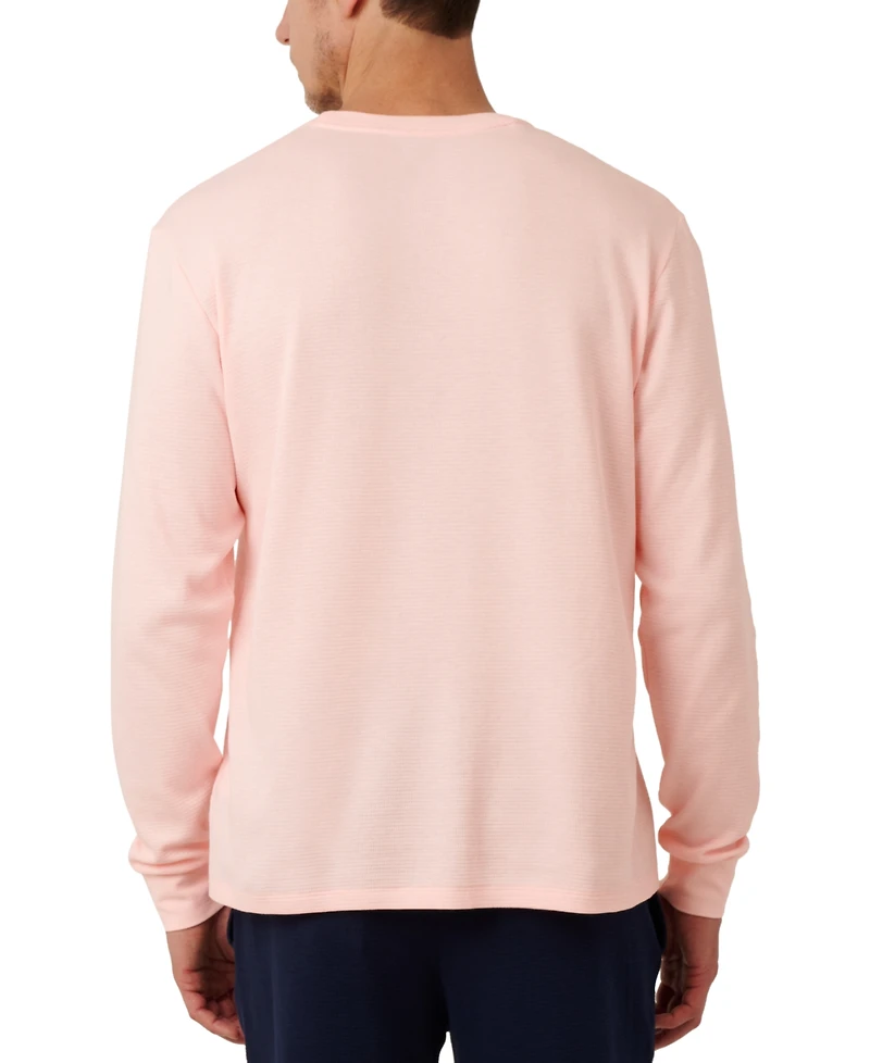 Lacoste Men's Waffle-Knit Thermal Sleep Shirt