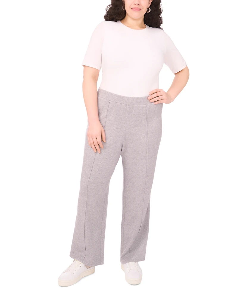 Vince Camuto Plus Center-Front Pleated Pants