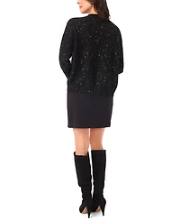 Vince Camuto Women's Sequin Long Sleeve Crewneck Sweater