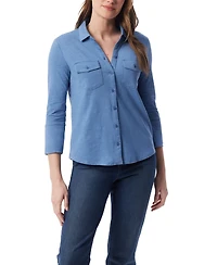 Gloria Vanderbilt Women's Ashten 3/4-Sleeve Shirt
