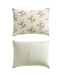 Laura Ashley Jessika Printed Flannel 3-Pc. Comforter Set