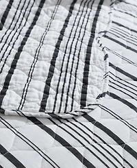 Laura Ashley Stripe Perfection Cotton 3-Pc. Quilt Set, Full/Queen