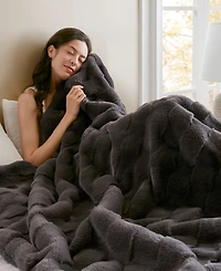 Madison Park Vivienne Faux Fur Throw, 50" x 60"