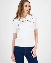 Tommy Hilfiger Women's Embellished Polo Sweater