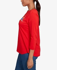 Ruby Rd. Petite Happy Howlidays Knit Top
