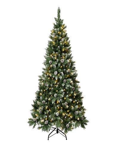 National Tree Company 6 ft. Pre-Lit Oakley Hills Snow Hinged Tree