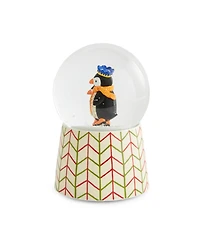 Spode Kit Kemp Christmas Skating Penguin Snow Globe