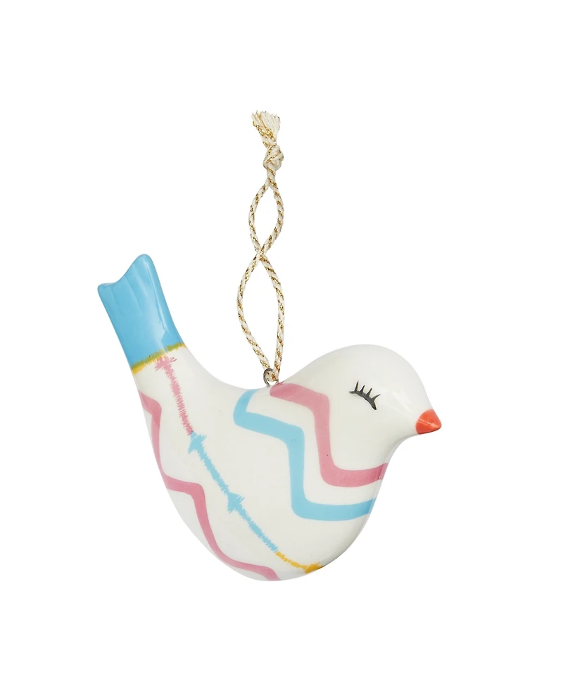 Spode Kit Kemp Christmas Puffed Bird Rik Rak Ornament
