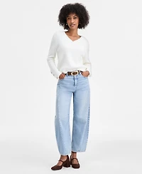 On 34th Women's V-Neck Jewel-Button-Cuff Sweater, Macy's Exclusive