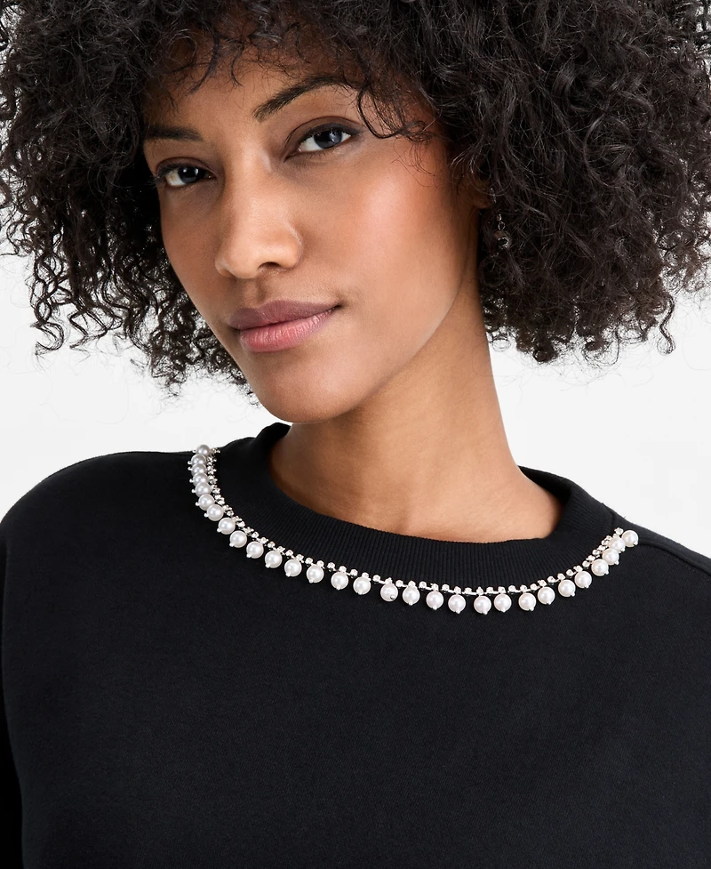 On 34th Women's Embellished Crewneck Sweatshirt, Macy's Exclusive