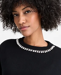 On 34th Women's Embellished Crewneck Sweatshirt, Macy's Exclusive