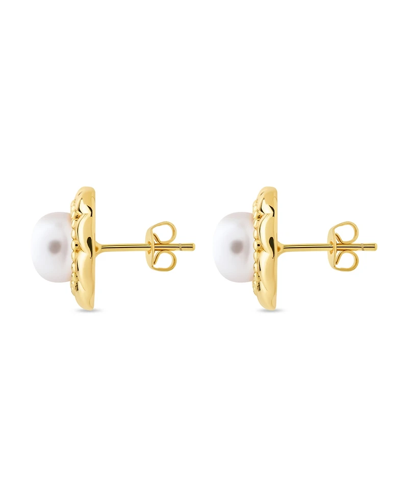 Sterling Forever Eudora Cultivated Pearl Stud Earrings