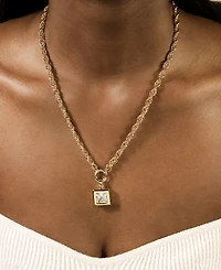 Sterling Forever Bess Cubic Zirconia Statement Chain Necklace