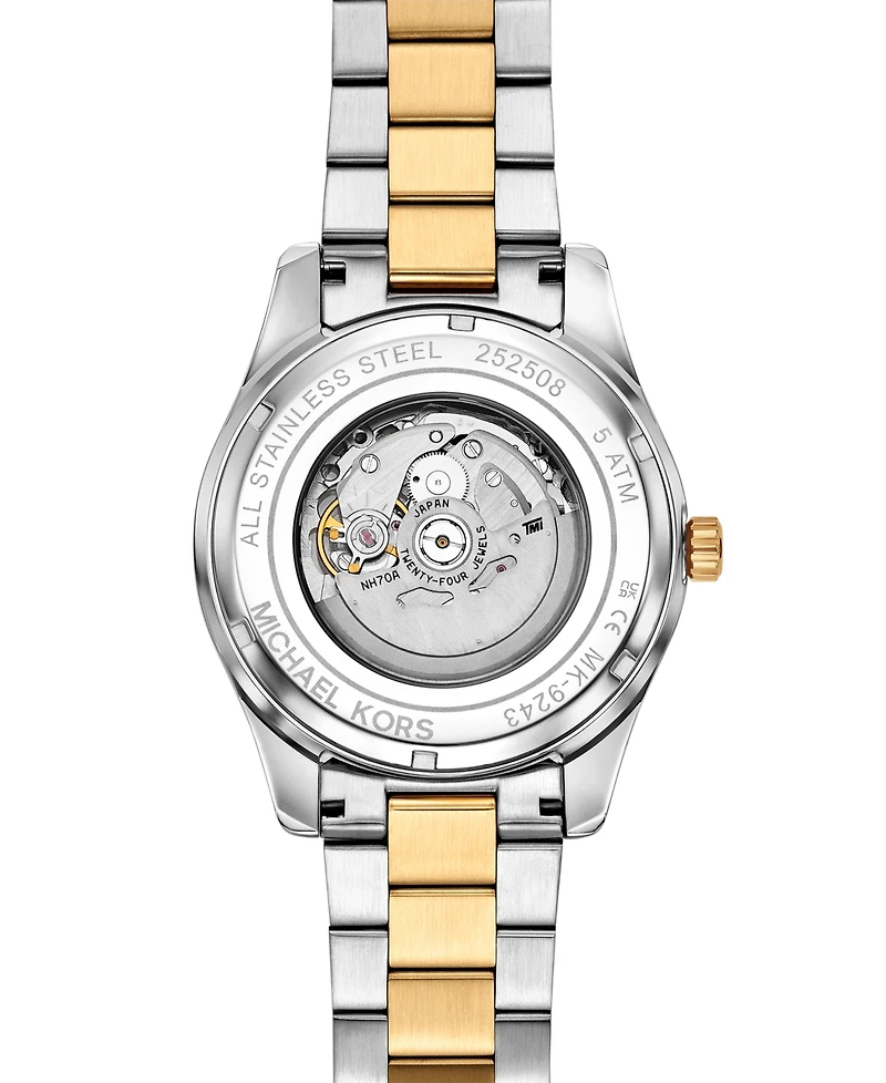 Michael Kors Men's Lexington Automatic Two-Tone Stainless Steel Watch, 45mm