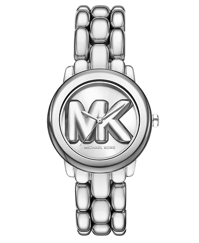 Michael Kors Women's Phoebe Three-Hand Silver-Tone Stainless Steel Watch, 36mm