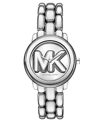 Michael Kors Women's Phoebe Three-Hand Silver-Tone Stainless Steel Watch, 36mm