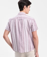 Sun + Stone Men's Patio Striped Short-Sleeve Button-Up Shirt, Macy's Exclusive