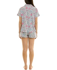 Derek Heart Women's Printed Top and Shorts Set