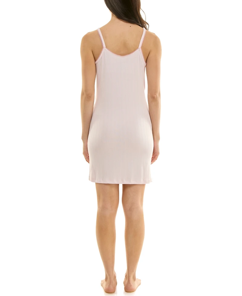 Harlow & Rose Women's Pull On Picot Trim Chemise