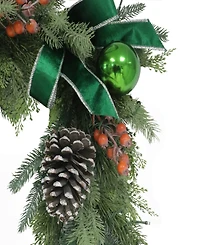 Puleo 10" Pre-Lit Battery-Operated Adorned Garland