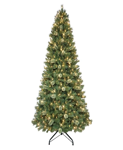Puleo 9' Pre-Lit Artificial Teton Pine Tree with Led Lights