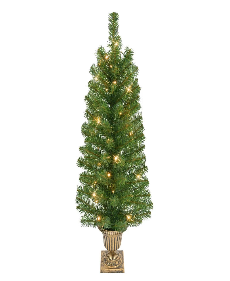 Puleo 3.5' Artificial Pre-Lit Potted Christmas Tree