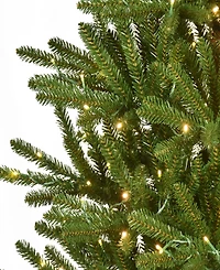 Puleo 7.5' Pre-Lit Artificial Slim Mountain View Spruce Tree