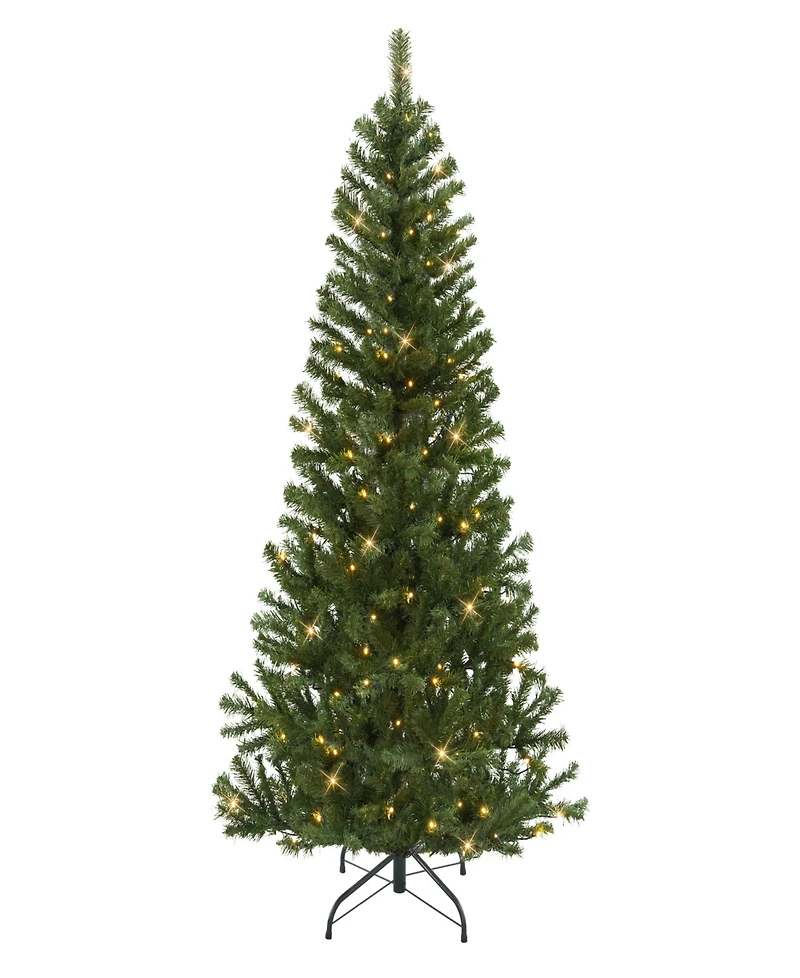 Puleo 6' Pre-Lit Canadian Spruce Artificial Christmas Tree