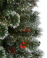 Puleo 4.5' Pre-Lit Potted Pine Artificial Christmas Tree