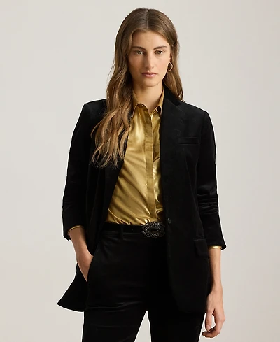 Lauren Ralph Petite Notched Lapel Long Sleeve Blazer