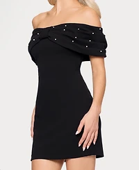 Blondie Nites Women's Off-The-Shoulder Bodycon Dress