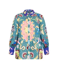 City Chic Plus Mystic Placement Shirt