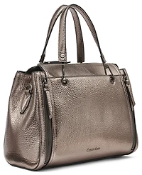 Calvin Klein Women's Garnet Metallic Satchel Bag