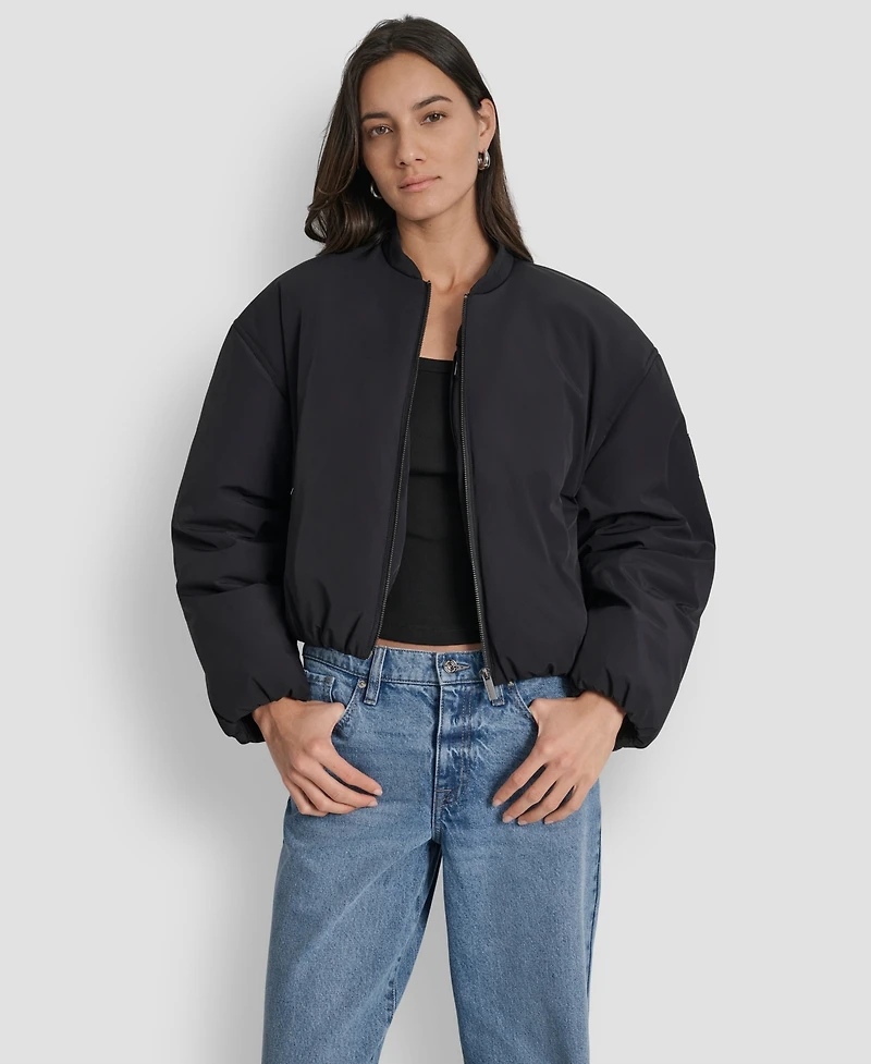 Dkny Jeans Women's Long Sleeve Bomber Jacket