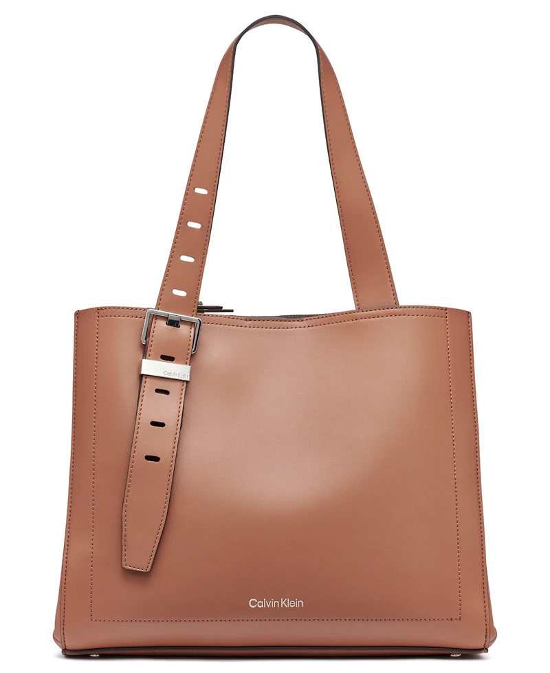 Calvin Klein Women's Lowen Triple Compartment Adjustable Tote Bag