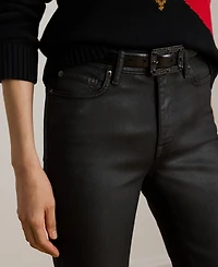 Lauren Ralph Women's Coated Straight Ankle Jeans