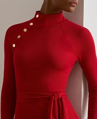 Lauren Ralph Women's Button Trim Dress