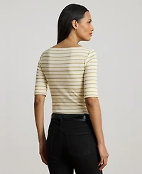 Lauren Ralph Women's Striped Boatneck T-shirt