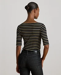Lauren Ralph Women's Striped Boatneck T-shirt
