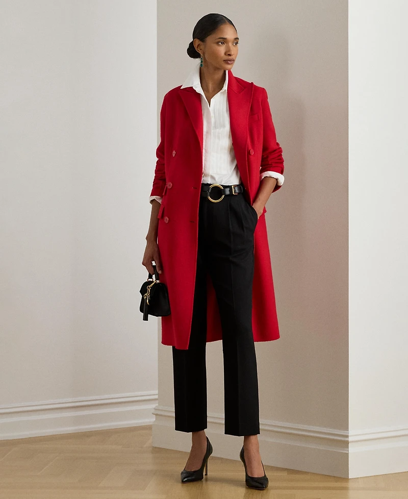 Lauren Ralph Women's Double Breasted Long Sleeve Coat